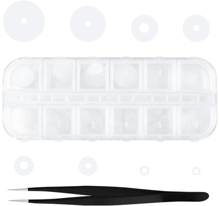 TOPCZY 120 Stück Anti Wildfleisch Disc,Wildfleisch Piercing Bmit Pinzette | Bump Ohrringe Pads,Silikon Ohrring Rückseiten,Gemischte Größe Transparente Piercing Scheibe für Schwellungen Vorbeugen