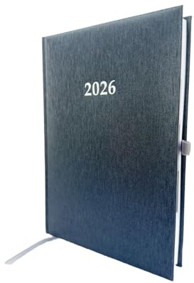Buchkalender Chefplaner A5 1 Tag 1 Seite auch sonntags (2026 anthrazit-metallic)
