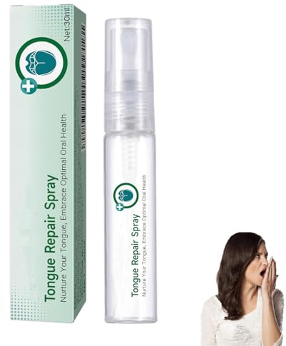 Glosshield de reparación de lengua en aerosol, reparación de lengua spray de salud oral, aerosoles que actualiza rápidamente su respiración, para lenguas blancas y boca seca, dos veces (1pcs)