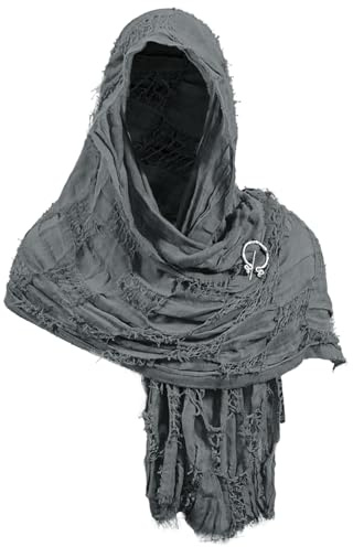 RUIXIA Châle Médiéval à Capuche avec Broche Viking Foulard Multifonctionnelle de Renaissance Écharpe Rétro Viking pour adulte Costume de Fête Renaissance Halloween