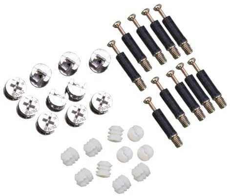 ETHZZLE 24sets Connettori Per Mobili Raccordi Vite Camme Perni Bullone Di Montaggio Camme Perni Bullone Di Montaggio Realizzati in Materiali