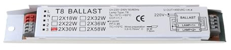 MTADSBKFP Ballast électronique pour Lampes fluorescentes, Ballast électronique for Lampe Fluorescente linéaire T8 2x18/30/58W(30w)