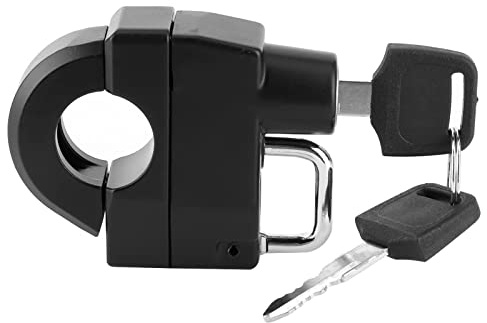 CHICIRIS Verrou de Casque, Verrou Antivol en Métal pour Guidon Universel de 22 Mm, sécurité de Casque Pratique avec Clés pour les Motocyclistes