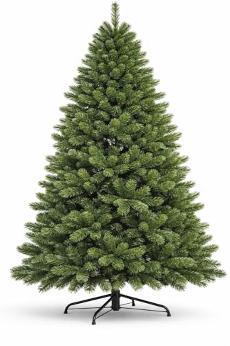Albero di Natale Artificiale 180 cm Extra Folto – Rami Realistici in PE & PVC, Effetto Naturale, Base in Metallo Stabile