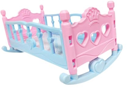 Colcolo Puppenbett, Puppenwiege, Simulation, kreatives Entwicklungsspielzeug, Geschenk für Mädchen, Schaukelwiege zum Rollenspiel für 28 cm große Puppen