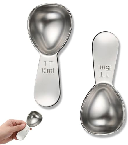 YUNTRUN 2 Pcs Coffee Spoon, 15ml Measuring Spoons, Coffee Scoop for Ground, Suitable for Coffees Powder, Canned Food, and Cereal