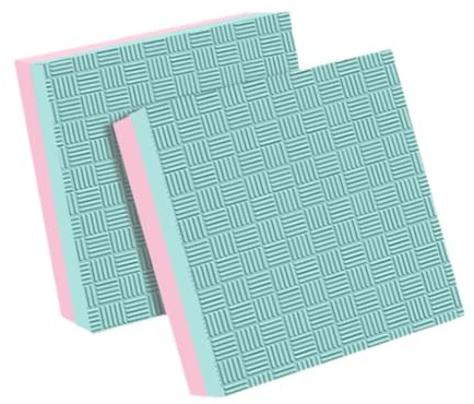 Fonowx 2 Stück Gewichtheber Fallschutzmatten, Wiederverwendbare, Geräuscharme Matten, Kreuzheben Gewichtskissen für Training Im Fitnessstudio, Grün Rosa 50x50x4cm