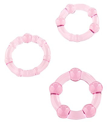 GRUTINET ANELLO FALLICO STAY HARD - THREE RINGS - PINK