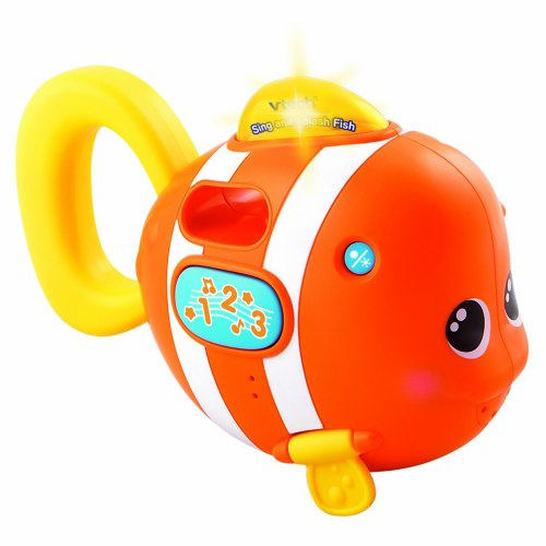 VTech Sing & Splash Fish, Bath Toy for 6 Month Olds + Sensory Bathtub Toy with Lights, Music & Sounds, Bath Time Gift for Babies & Infants 1, 2, 3 Years +, English Version