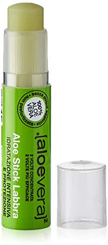 Zuccari AloeVera2 Aloe Stick Labbra, 5,7ml, Con Aloe Vera, Olio di Argan, Karité e Vitamina E, Protettivo e Riparatore, Nutriente e Lenitivo, Ideale per Labbra Screpolate, Uso Quotidiano
