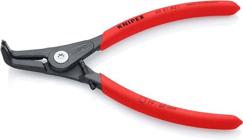 KNIPEX Präzisions-Sicherungsringzange für Außenringe, 49 41 A21 | Ring-Ø 19-60 mm, Spitzen-Ø 1,8 mm, gewinkelt 90°, Sprengringzange, Seegeringzange