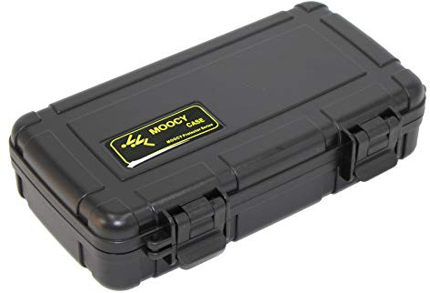 MOOCY 20,3 cm Kleiner Hartschalenkoffer mit Schaumstoffeinlage, 21,6 x 12,4 x 4,8 cm – wasserdichte gepolsterte Kunststoffbox zum Schutz von Werkzeugen und Glastestgeräten