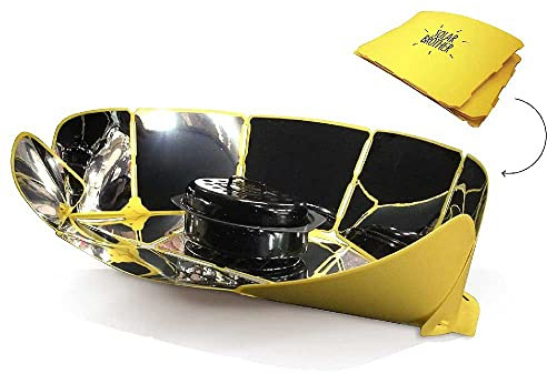 SOLAR BROTHER — Sungood — Cuiseur Solaire Ultra-Compact et Nomade — Cuisson de 80 °C à 120 °C – 1 réflecteur, 1 Sac de Cuisson, 1 Repose-Plat,1 Sac de Transport, 1 livret de Recettes