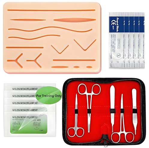 Kit di sutura chirurgica all-inclusive strumenti,professionale kit suture per la formazione,chirurgica per e ausili didattici,per lo sviluppo e il miglioramento delle tecniche di sutura