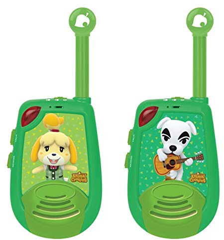 Lexibook, Animal Crossing, Digitale Walkie-Talkies, TW25AC | 2 km Reichweite, Morselicht, 2 Kanäle, Gürtelclip, Batteriebetrieb, Grün