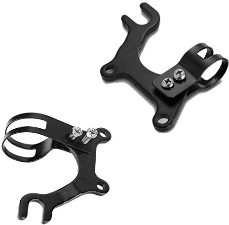 Wohlstand 2 Pezzi Staffa Freno a Disco Bici, Staffa Freno Bicicletta, Adattatore Freno Bicicletta a Disco, Adattatore Telaio Freno, 160mm, Staffa Adattatore Freno,per Bici da Strada MTB, 22 mm Nero