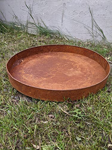 Garten Pflanzschale, Feuerschale Rost runden, echt gerostet, kein Lack 029054-1 (D40 H5cm)