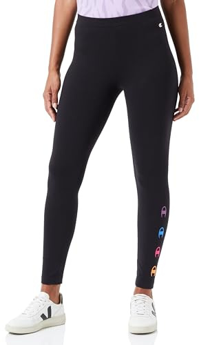 Champion Legacy Legacy Graphic Shop W - Cotton Lycra High-Waist Leggings, Nero, Donna FW23