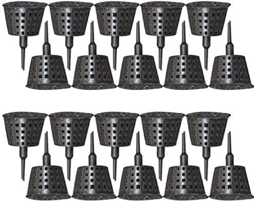 Yardwe 30piezas Caja De Fertilizantes Para Bonsáis De Plástico Unidades Cestas De Cobertura Para Fertilizantes Suministros De Jardinería Para Plantas Macetas