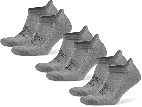 Balega Hidden Comfort Performance No Show Athletic Running Socks for Men and Women (3-Pack), Charcoal, Large