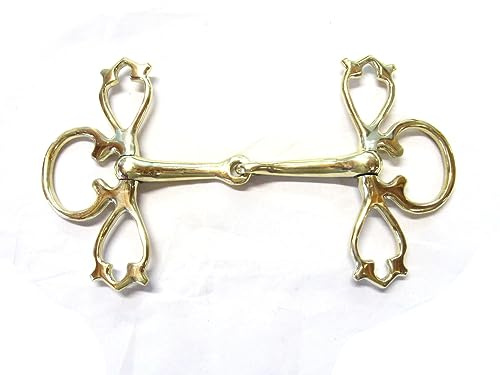 PS Pferdeartikel Schenkeltrense - Knebeltrense Barock Akademisch - verziert in 2 Farben Größe 11,5 cm Goldfarben