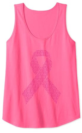 Tee Shirt Femme Octobre Rose 2024 Ruban Cancer Du Sein Débardeur