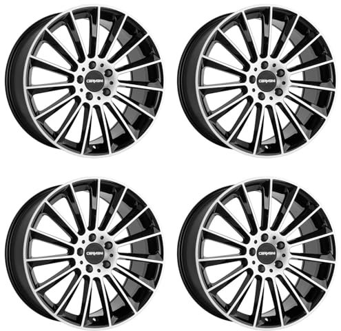 4x Carmani Felgen Alufelgen 17 Fritz 8,5x20 ET40 5x112 black polish kompatibel mit Mercedes A C-Coupé C CL CLA E EQA EQB EQE GLA GLB GLC GLE GLK M R