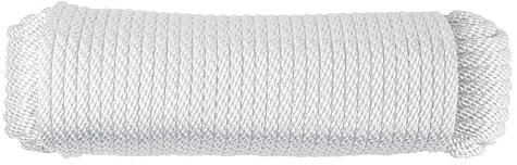 50M x 3MM Picture Frame Hanging String, White Strong Nylon Cord, Braided Rope Multifunction Wire for Parasol Replacement, Mirror, Paintings, Decorations