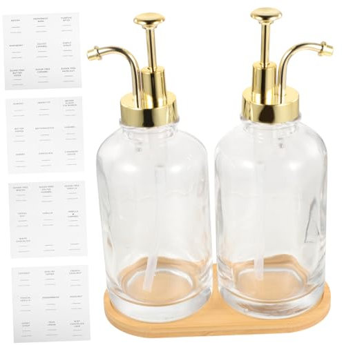 Baluue Distributeur De Sirop De Café Bouteille Verre Pour Sirop Distributeur De Pour Bar à Café Bouteille à Pompe Pour De