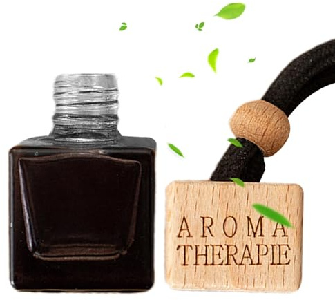 8 ml schwarze Parfümflasche – Auto-Parfüm-Anhänger | Auto-Diffusor-Anhänger | nachfüllbarer Auto-Lufterfrischer aus | ätherisches Öl Diffusor Anhänger | Auto-Parfüm-Anhänger | Aromatherapie für