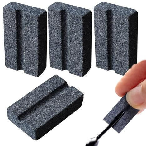Dart Sharpener Dart Point V-Sharps Sharpening Stone - 4Pcs Wear Resistant Groove Dart Tip Sharpening Tools, Easy Polishing and Deburring, Keep Your Dart Sharps, Dart Accessories for Dart Enthusiasts