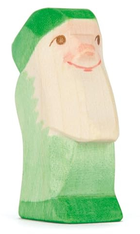 Ostheimer - 25043 - Zwerg grün, Holz, Handarbeit, 6,5cm x 4,7cm x 2,5cm