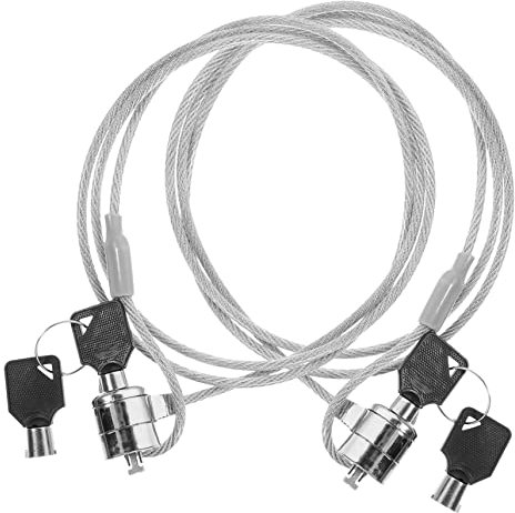 GAROZATION 2 Sets Laptop Locking Cable Keyed Cable Lock for Outdoor Laptop Security Locking Devices