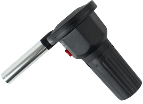 Souffleur Barbecue Portable Noir en Aluminium Abs, Léger et Pratique | Pique-niques et Fête, Format de Poche, Outil de Soufflage Extérieur, 1 Pièce