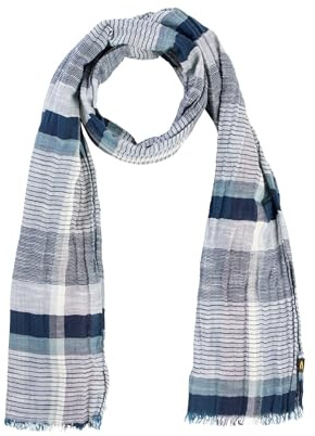 camel active Herren Multicolour Webschal | Multicolour Webschal aus Baumwoll-Twill mit vielfältiger Tragemöglichkeit für Freizeit und Alltag