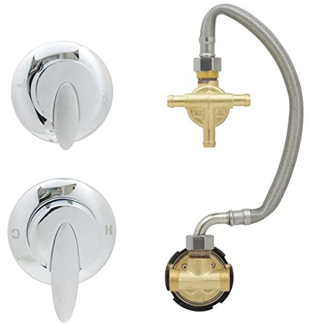Mitigeur de douche en laiton à 3 voies avec contrôle de l'eau chaude et froide, cartouche en céramique, interrupteur de colonne pour chauffage et mélange, robinet de douche durable
