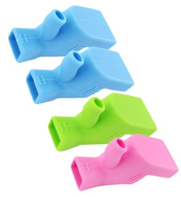 PRETYZOOM 4 Stück Teiliges Silikon Wasserhahnverlängerungsset für Spülbecher Funktion Tragbar Passend für Wasserhähne für Bad und Küche Farbig Blau Grasgrün