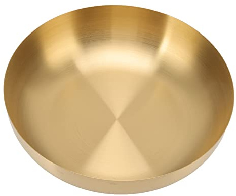 Ausla Ensaladera de Acero Inoxidable, Cuenco Dorado para Mezclar, Práctico Utensilio de Cocina de 24 Cm para Frutas, Ensaladas, Pastas y Sopas