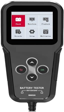 Pinza Amperometrica Tester batteria for auto 6V 12V 24V, tester di tensione 100-2000 CCA 2Ah-220Ah resistenza interna Analizzatore