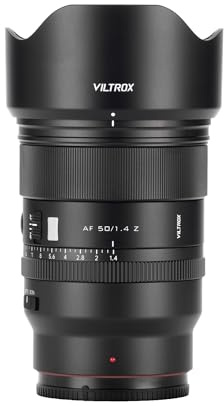 VILTROX AF 50 mm F1.4 Pro Objectif pour Nikon Z Mount Objectif à focale Fixe autofocus Plein Format