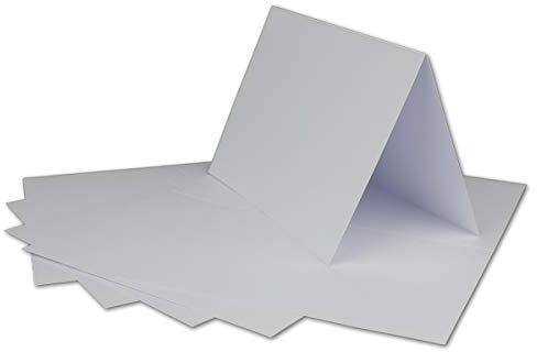 25 DIN A6 Faltkarten Weiss - Karten zum Selbstgestalten 14,8 x 21 cm - Klappkarten mit 160 g/m² - Colours-4-you von Glüxx Agent