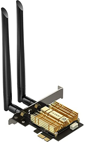 EDUP Updated WiFi 6E Bluetooth 5.2 PCIE WLAN Karte Intel AX210 5400Mbit/s WLAN Netzwerkkarte Adapter, 802.11AX DualBand 2.4Ghz/5Ghz Antenne Preiswerter AX210 Chip für PC Desktop Windows 10&11 64-Bit