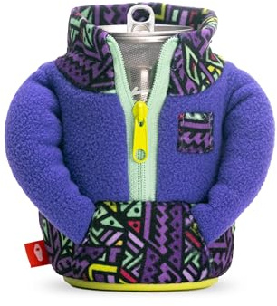 Puffin - The Fleece Jacket - Insulated 12 oz Can Cooler I Beer Bottle & Soda Can Insulator, Keep Drinks and Beverages Cold - Pinball Purple
