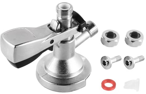 Ieron Tête de Robinet de Bouchon de fût G5/8 Filetage fût Plat Type A Sortie de bière, robinets de bière de Baril de Brassage Robinet de bière en Acier Inoxydable 304 pour Bars fêtes de Famille