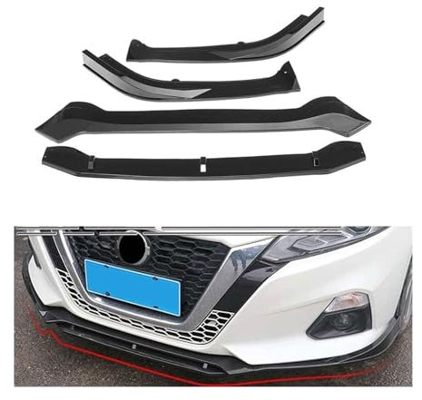 Frontspoiler Für Altima 2019 2020 Frontschürze Lippe Kinn Spoiler Carbon Look Front Diffusor Diffusor Mattschwarz Auto Front Spoiler(Glossblack)
