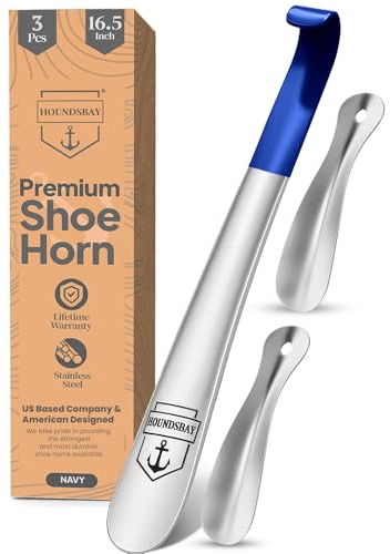 Travel Metal Shoe Horn Long Handle for Seniors, Shoehorn Long-handle, Shoe Horns for Men Long Handle, Long Handled Shoe Horn for Women and Kids, Extra Long Shoe Horn for Seniors, Boot Horn, Shoe Spoon