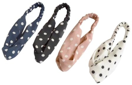 TOVINANNA 4 St Breddad Sport Yoga Hårband Elastiska Huvudband Träning och Make Up Bekväma och Andningsbara Accessoarer