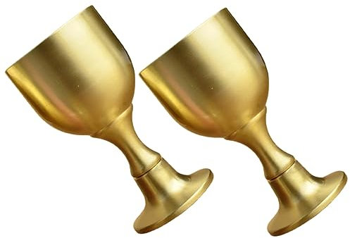 POPETPOP 2 Pezzi Coppa da Vino Retro Rame da Bicchiere Multifunzionale per e Design per Uso e Regali