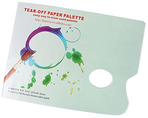 Tnfeeon Spegnere la Pittura Ad Acquerello in Carta per Pallet Dipinto Ad Olio di Olio di Gouache Acril 30 Foglie Comode Dimensioni Compatte Semplici Regolamenti a Colori Misti Misti Artisti Art