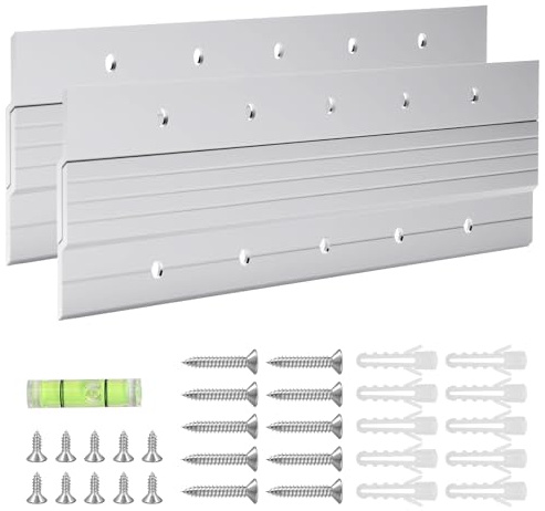 2 Paar Z-Klemmen, Z-Klemmen zum Aufhängen Schwerlast 30×4.9cm zum Aufhängen Schwerlast, Schrankaufhänger Schrank-Schienen, Z-Hanger mit Schrauben für Küchen-Möbel Schrankaufhänger